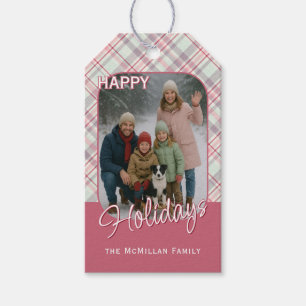 Elegant Classy Rustic Plaid Pattern Gift Tags