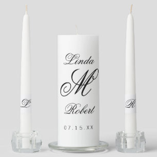Elegant Classy Script Vintage Wedding Unity Candle