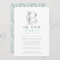 Elegant classy simple baby shower party invitation