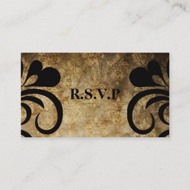 Elegant classy Swirl RSVP Card (Front)