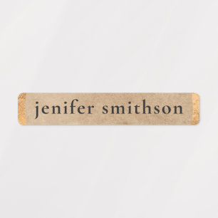   Elegant Classy Taupe Luxury Add Your Name School Labels