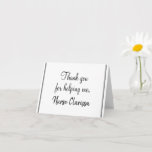 [ Thumbnail: Elegant, Classy "Thank You For Helping Me" Card ]