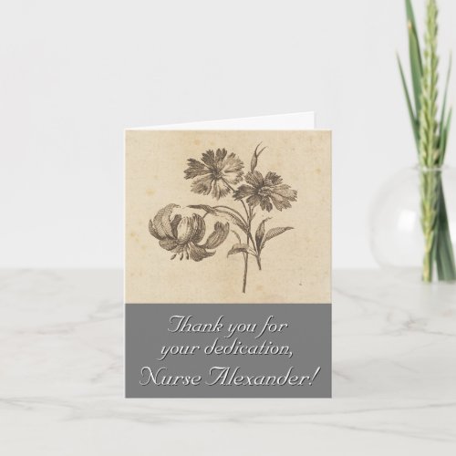 Elegant Classy Thank you for your dedication Card