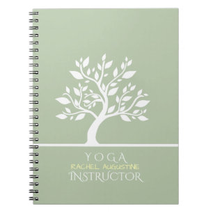 Elegant Classy Tree YOGA Studio Massage Therapy Notebook