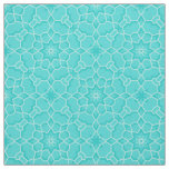 Elegant Classy Turquoise Mosaic Geometric Pattern Fabric