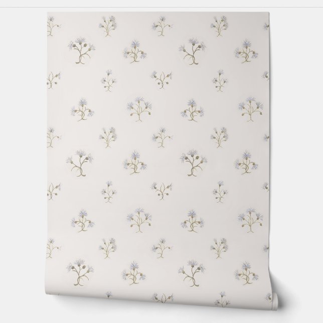 Elegant Classy Vintage Botanical Floral Pattern Wallpaper (Unrolling)