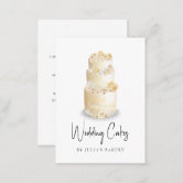 Wedding Cake Glitter Drip Rose Gold Bakery Business Card