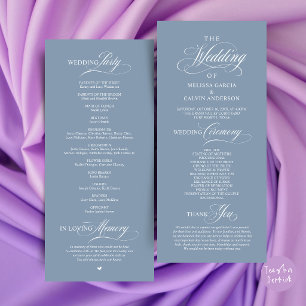 Elegant Classy Wedding Ceremony Order Program