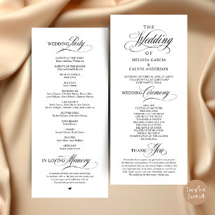 Elegant Classy Wedding Ceremony Order Program