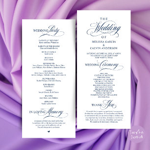 Elegant Classy Wedding Ceremony Order Program