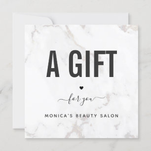 Elegant Classy White Marble Beauty Salon Logo Chic
