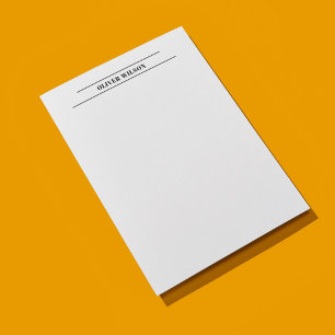 Elegant Clean Black White Lines Consultant Letterhead