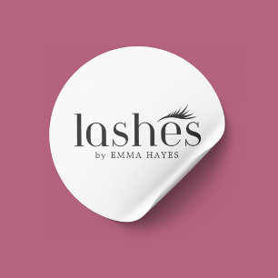 Elegant Clean Bold Lashes Artist  Classic Round Sticker