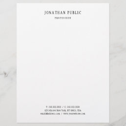 Elegant Clean Design Classic Look Template White Letterhead