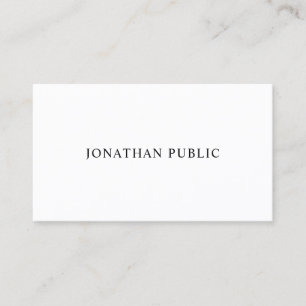 Elegant Clean Design Modern Professional Plain Business Card