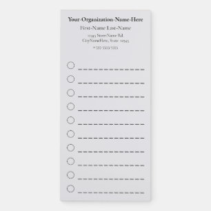 Elegant, Clean, Editable Business Promotional Magnetic Notepad