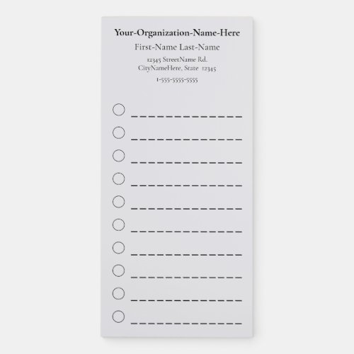 Elegant Clean Editable Business Promotional Magnetic Notepad