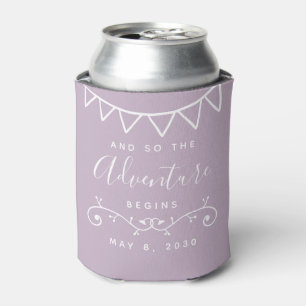 Elegant Clean Minimalist Wedding Can Cooler