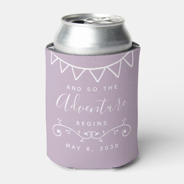  Elegant Clean Minimalist Wedding Can Cooler (Can Front)