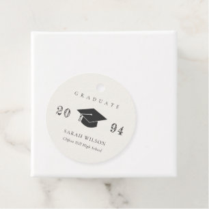 Elegant Clean Modern Minimal Simple Graduation Favor Tags