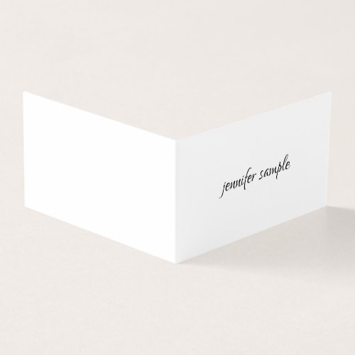 Elegant Clean Modern Minimalist Professional Plain Business Card