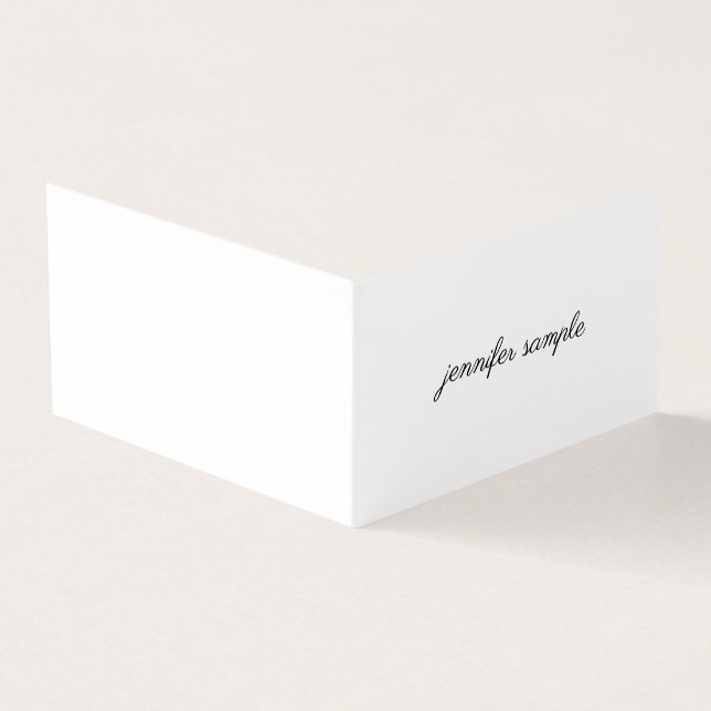 Elegant Clean Modern Minimalist Trendy Template Business Card (Outside)