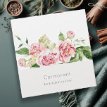 Elegant Clean Pink Green Watercolor Peony Floral 3 Ring Binder<br><div class="desc">If you need any other matching product or customization,  kindly message via Zazzle.</div>