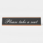 [ Thumbnail: Elegant & Clean "Please Take a Seat" Desk Name Plate ]