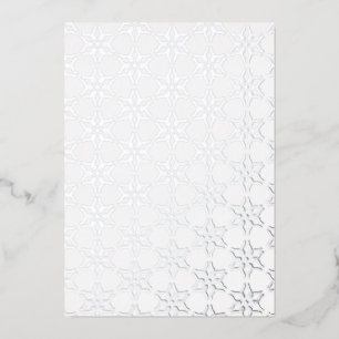 Elegant, Clean Silver foil snowflake card 