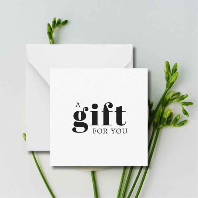 Elegant Clean Stylish Black White Beauty Salon Note Card (Creator Uploaded)