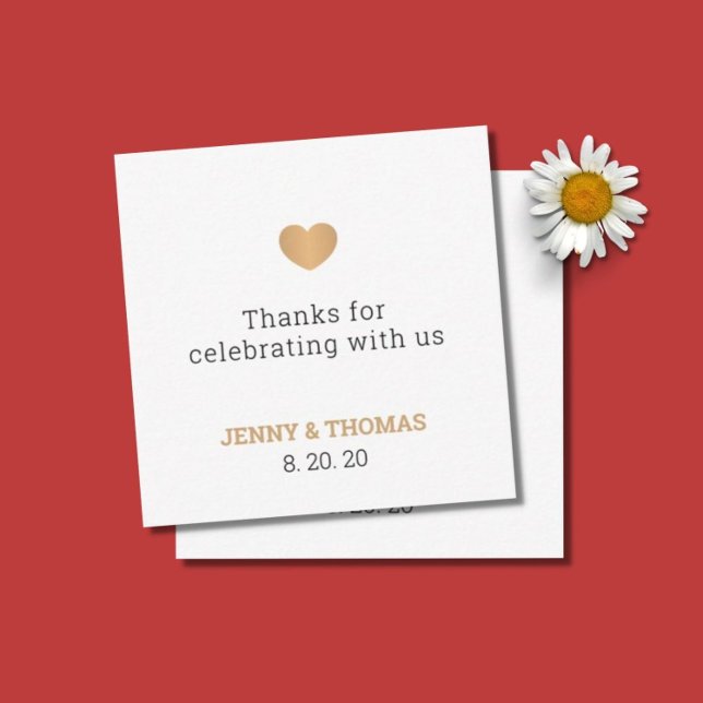 Elegant Clean Wedding Thank You Note Card (Creator Uploaded)