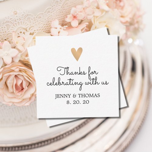 Elegant Clean Wedding Thank You  Note Card