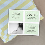 Elegant Clean White Green Photo Massage Therapist Flyer<br><div class="desc">Elegant flyer,  coupon design template with a professional studio photo. Perfect marketing tool for your customers. This flyer is fully customizable,  you can add your personal details to it easily. If you need any help to customize it,  please contact us. 
You can match this product with business cards.</div>