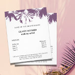 Elegant Clean White Purple Floral Beauty Salon Flyer<br><div class="desc">Elegant clean flyer template for beauty salon (hair,  makeup,  cosmetologist). Simple design with white background and purple flower pattern. Please contact us if you need any help to customize this product.</div>