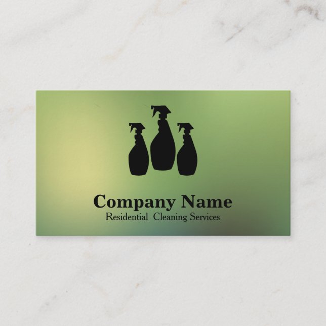 Elegant Cleaning Service Business Card (Front)