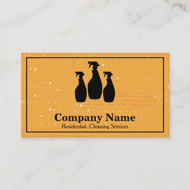 Elegant Cleaning Service Glitter Bokeh Business Ca Business Card (Front)