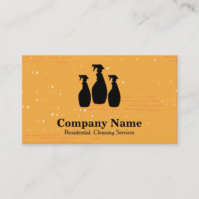 Elegant Cleaning Service Glitter Bokeh Business Ca Business Card (Front)