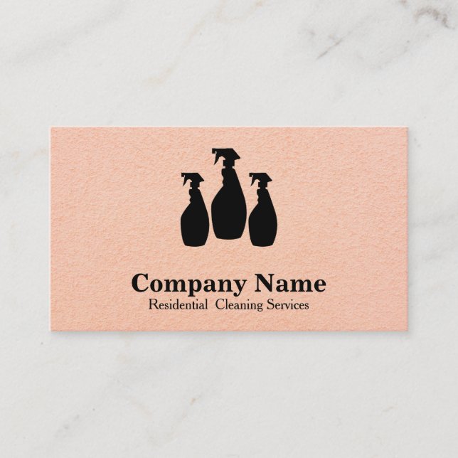 Elegant Cleaning Service Personalized  Business Card (Front)