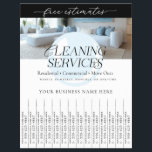 Elegant Cleaning Services Tear Off Strips Flyer<br><div class="desc">Attract high-end clients with these elegant, modern, and eye-catching cleaning services flyers! Easily customize this template with your business name, contact info, and services offered. The design has easy tear-off strips to ensure customers keep your details -- just be sure to cut along the dotted lines so passersby can easily...</div>