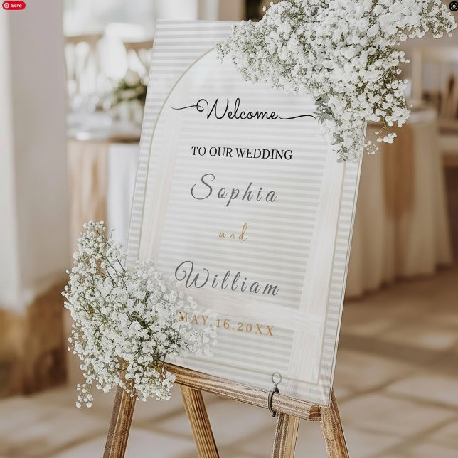 Elegant Clear Acrylic Wedding Sign (Creator Uploaded)