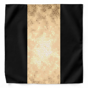 elegant clear faux gold and black stripes bandana