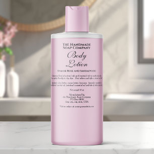 Elegant Clear w Black Text Cosmetics Bottle Label