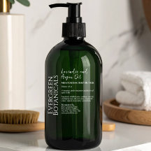 Elegant Clear w White Text Cosmetics Bottle Label