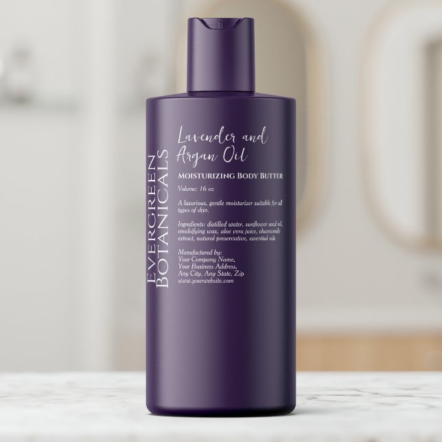 Elegant Clear w White Text Cosmetics Bottle Label (Creator Uploaded)