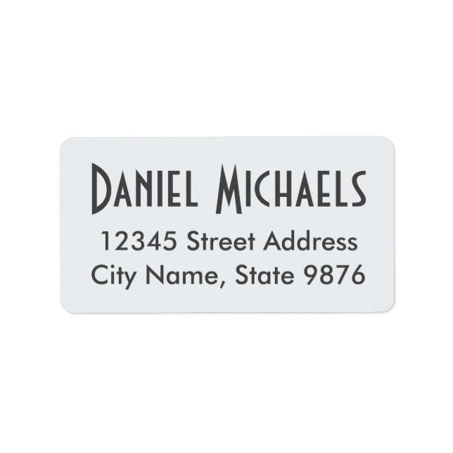 Elegant Clear White Custom Address Label (Front)