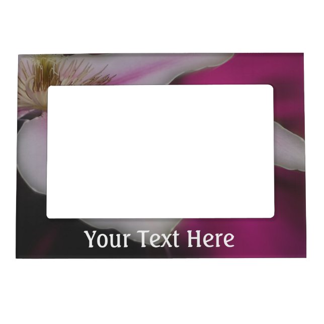 Elegant Clematis Flower Magnetic Frame (Front)