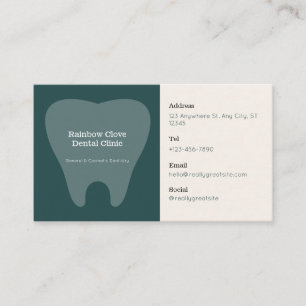 Elegant Clinical Dentist  Practice Appointment Business Card