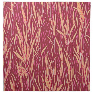 Elegant cloth dinner napkin botanical design