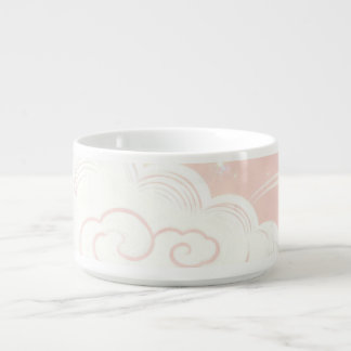 Elegant Cloud Design Pink Bowl