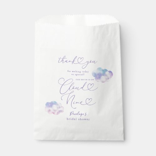 Elegant Cloud Nine Bridal Shower  Favor Bag